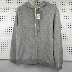 Men's Gray Heathered Hoodie Small NWT Pullover Fleece‎ Streetwear Neutral Basic